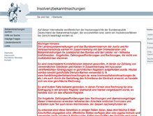 Tablet Screenshot of insolvenzbekanntmachungen.de